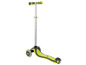 Grüner Tretroller mit Griffen und Rädern.