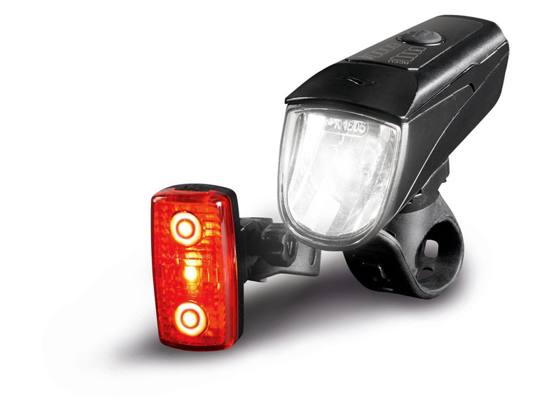Gehe zu Vollbildansicht: CRIVIT® LED Fahrradleuchtenset, 2-teilig, mit Akku - Bild 1