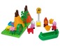 Peppa Pig Bausteine mit Zelten, Boot und Figuren.