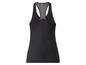 Schwarzes Sporttop mit Mesh-Rücken.