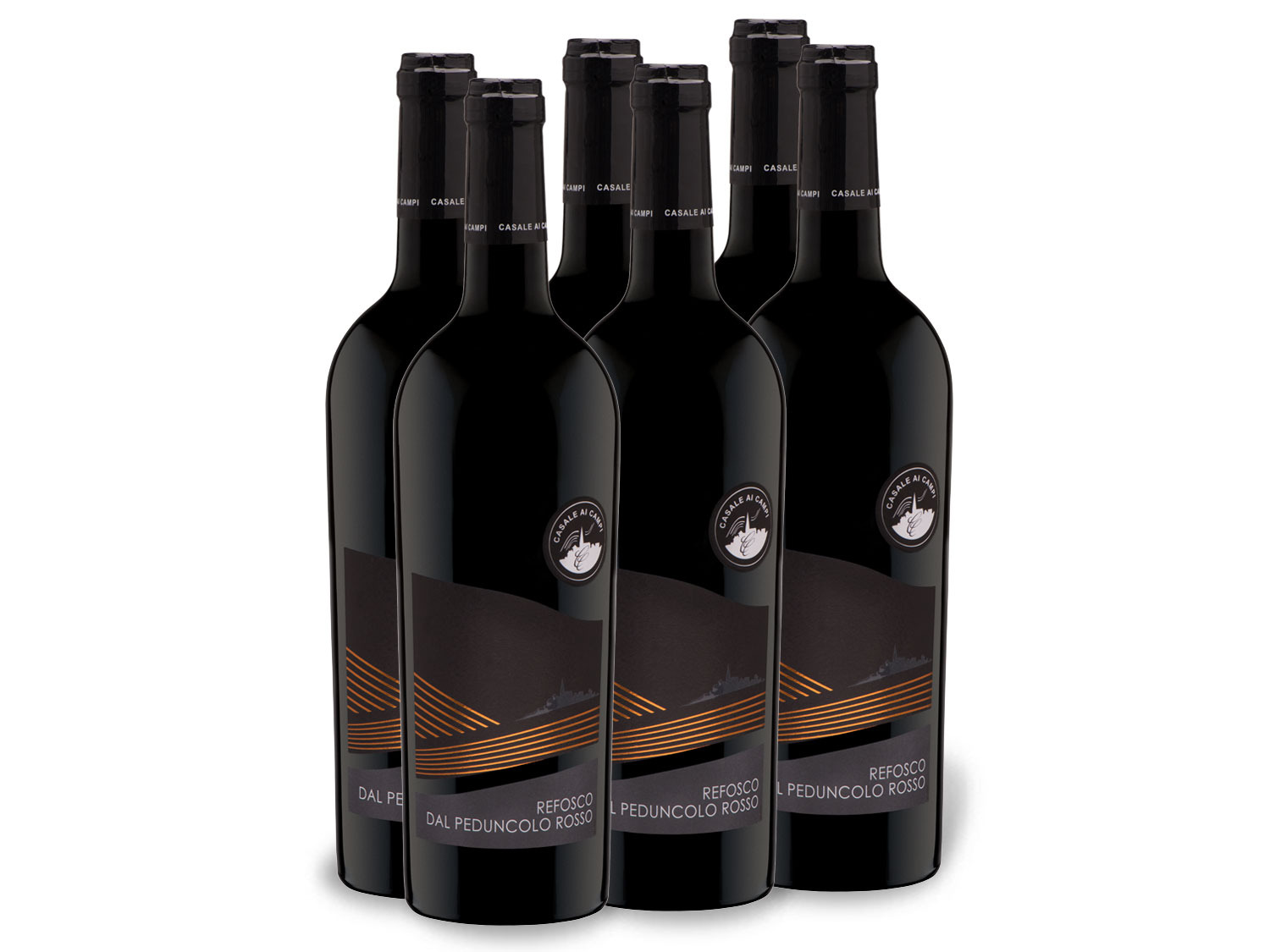 6 x 0,75-l-Flasche Weinpaket Refosco dal Peduncolo Fri…