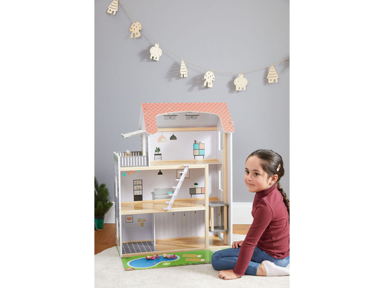 Gehe zu Vollbildansicht: Playtive Puppenhaus aus Holz - Bild 4
