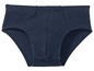 Eine dunkelblaue Unterhose.