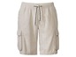 Beige Shorts mit Taschen und Kordelzug.