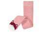 Rosa Strumpfhosen mit Katzenmotiv.