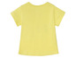 Ein gelbes T-Shirt mit kurzen Ärmeln.