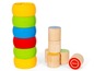 Stapelspiel mit bunten Ringen und Holzklötzen von BRIO.