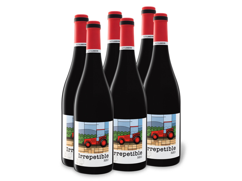 Gehe zu Vollbildansicht: 6 x 0,75-l-Flasche Weinpaket Irrepetible de Altolandon DO trocken, Rotwein - Bild 1