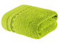 Ein grünes Handtuch, zusammengelegt.