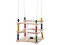 Ein Holz-Baby-Schaukel mit farbigen Perlen