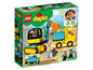 LEGO Duplo Bauset mit einem gelben Bagger und einem LKW.