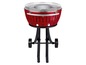 Roter LotusGrill BBQ mit Rädern