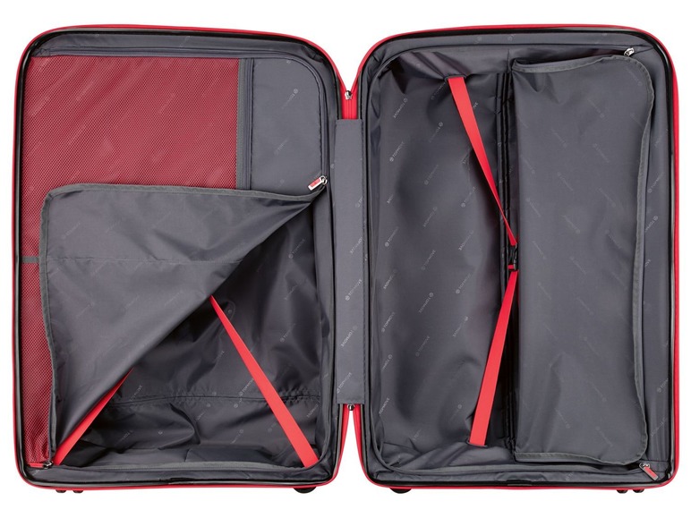 Gehe zu Vollbildansicht: TOPMOVE® Koffer, 90 L Volumen, bis 28 kg Füllgewicht, 4 Rollen, Polypropylen-Schale, rot - Bild 4