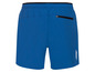 Blaue Sport-Shorts mit Reißverschluss-Tasche hinten