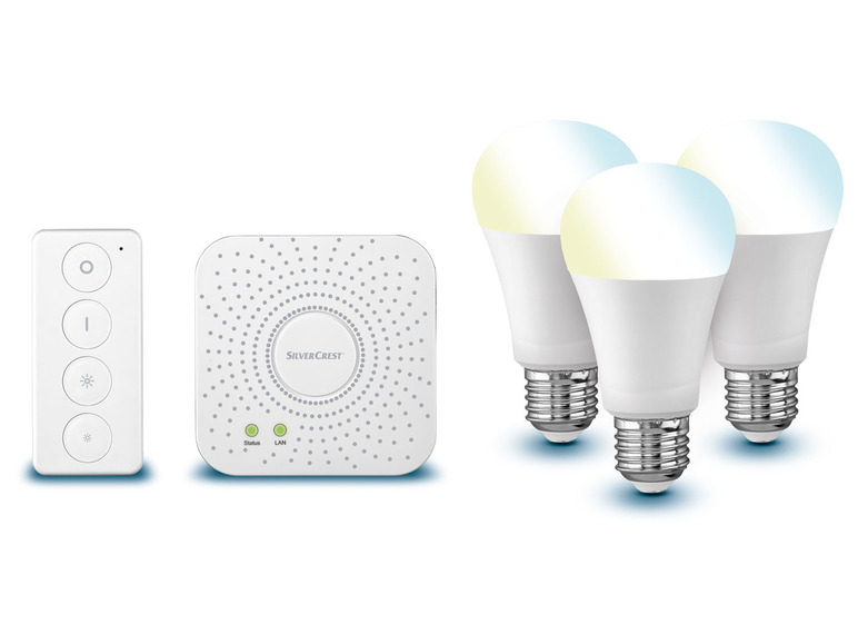 Gehe zu Vollbildansicht: LIVARNO home Starter Kit inkl. Gateway & 3 Leuchtmittel, Zigbee Smart Home - Bild 1