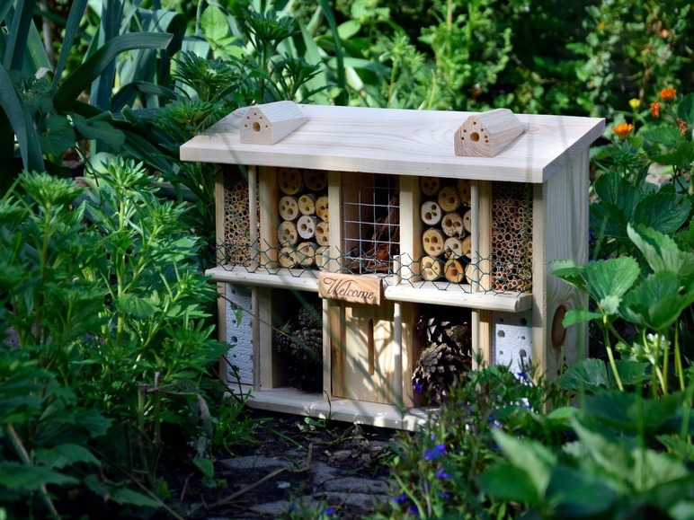 Gehe zu Vollbildansicht: dobar Insektenhotel »Landsitz Superior« als Bausatz, aus Kiefernholz, mit Füllmaterial - Bild 6