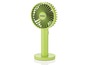 Ein grüner tragbarer Ventilator von Unold.