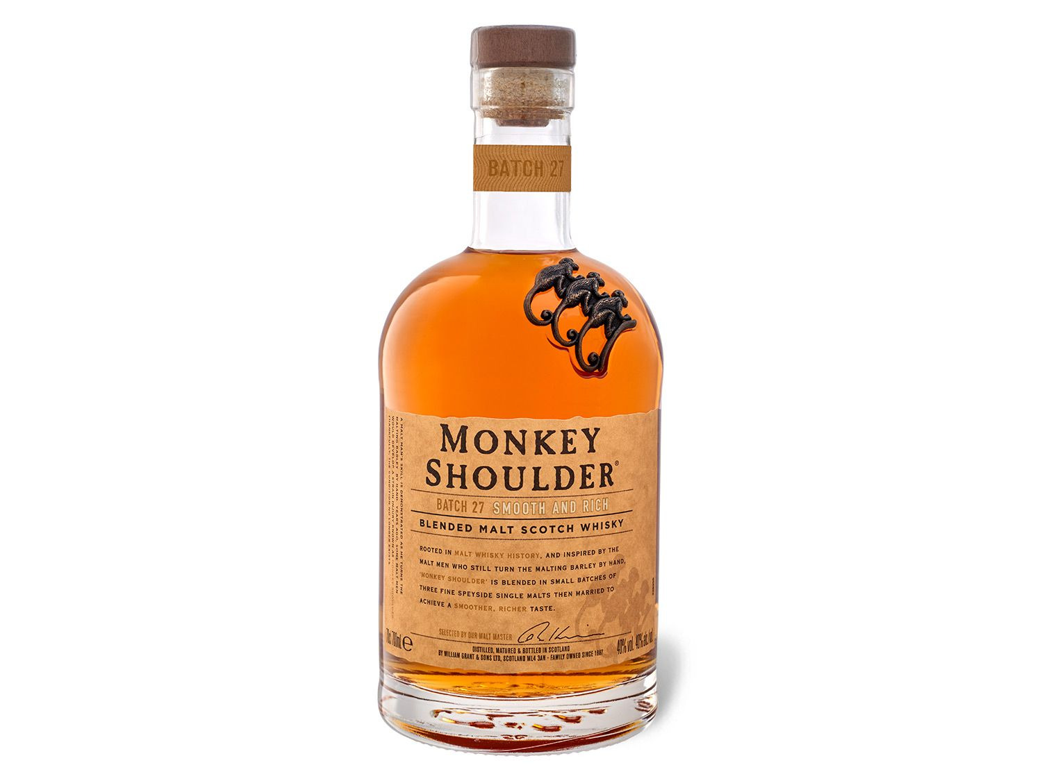 Monkey Shoulder Triple Malt Scotch Whisky Batch 27 40% Vol