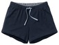 Dunkelblaue Shorts mit elastischem Bund.