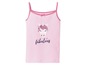 Rosa Tanktop mit Einhorn-Motiv und dem Schriftzug 'fabulous'.