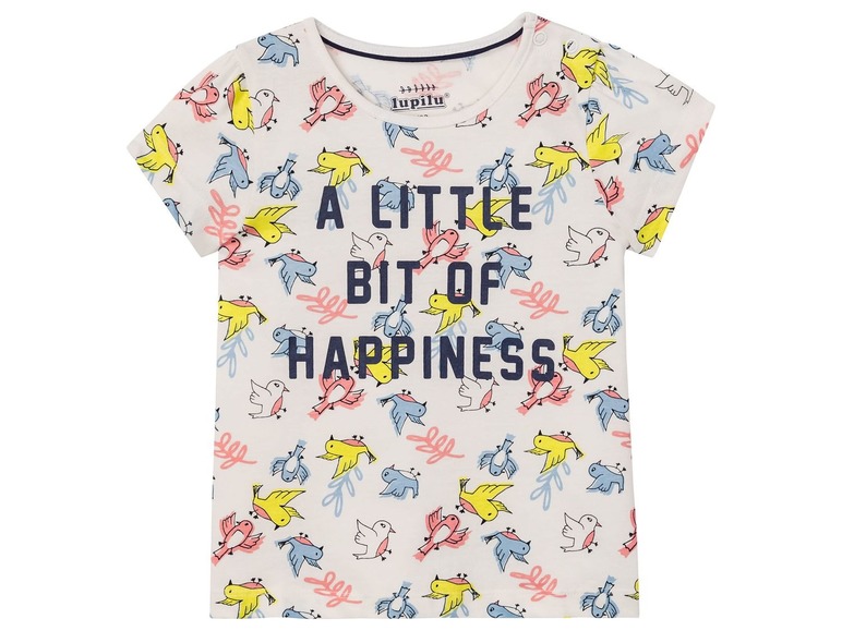 Gehe zu Vollbildansicht: LUPILU® Kleinkinder T-Shirt Mädchen, mit Rüschen oder Häkelspitze, aus reiner Baumwolle - Bild 5