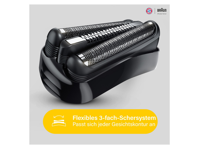 Gehe zu Vollbildansicht: BRAUN Series 3 Elektrischer Rasierer, Design Edition mit Reise-Etui – Schwarz - Bild 7