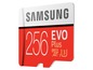 Eine 256 GB Samsung EVO Plus microSD-Karte.