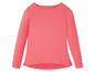 Ein rosafarbenes Langarmshirt für Damen.