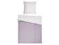 Lila Bettwäsche mit weißem Muster