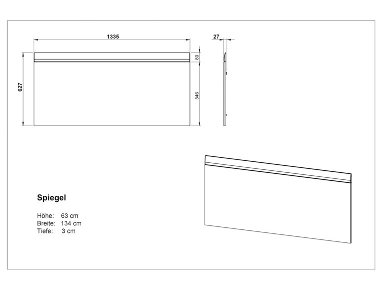 Germania GW-ADANA Spiegel 3515, mit Applikation | LIDL