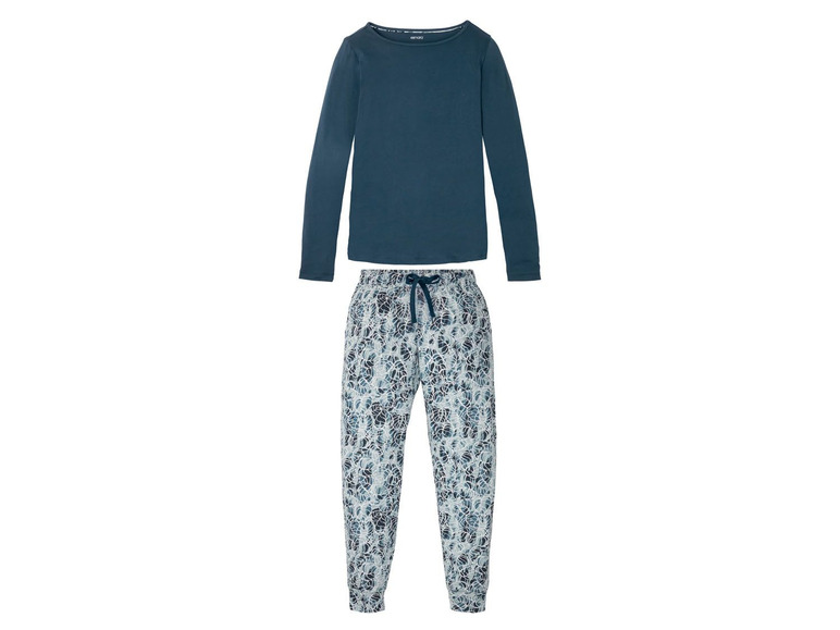 Pyjama mit langem Arm und Hose mit Blumenmuster.