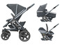 Maxi-Cosi Kinderwagen mit Wanne, Sportwagen und Autositz.