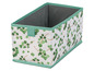 Eine faltbare Aufbewahrungsbox mit botanischem Design.