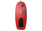 Ein rotes Fanatic Windsurfboard mit einer schwarzen Finne.