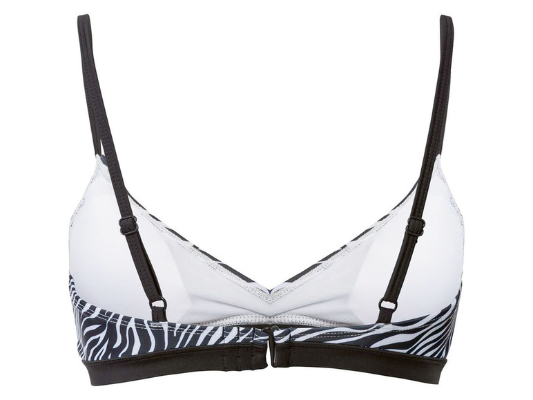 Gehe zu Vollbildansicht: esmara® Damen Bikini Oberteil, mit verstellbaren Trägern, gemustert/schwarz/weiß - Bild 3