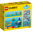 LEGO Classic Set mit transparenten Steinen zum Bauen.