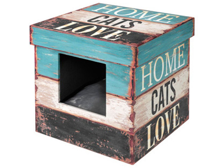 Gehe zu Vollbildansicht: D&D Katzenhöhle Cat- Box LOVE - Bild 1