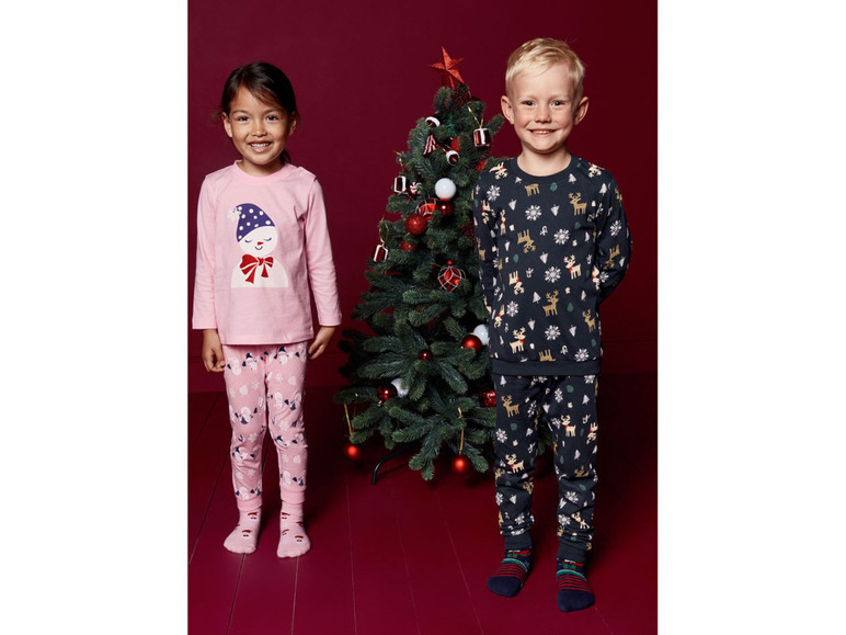 Gehe zu Vollbildansicht: lupilu® Kleinkinder Mädchen Pyjama, mit Print - Bild 17