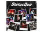 Status Quo Albumcover mit Fotos der Band während Live-Auftritten.