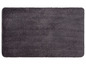 Eine dunkelgraue Badematte mit weicher Textur.