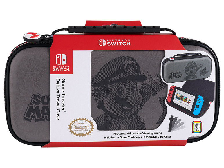 Gehe zu Vollbildansicht: Bigben Nintendo Switch Travel Case, Transporttasche inkl. 1x4-Spiele-Game-Box, 1x 2-Micro-SD-Card-Box - Bild 19