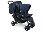 Ein Chicco Baby Zwillingskinderwagen in Dunkelblau.