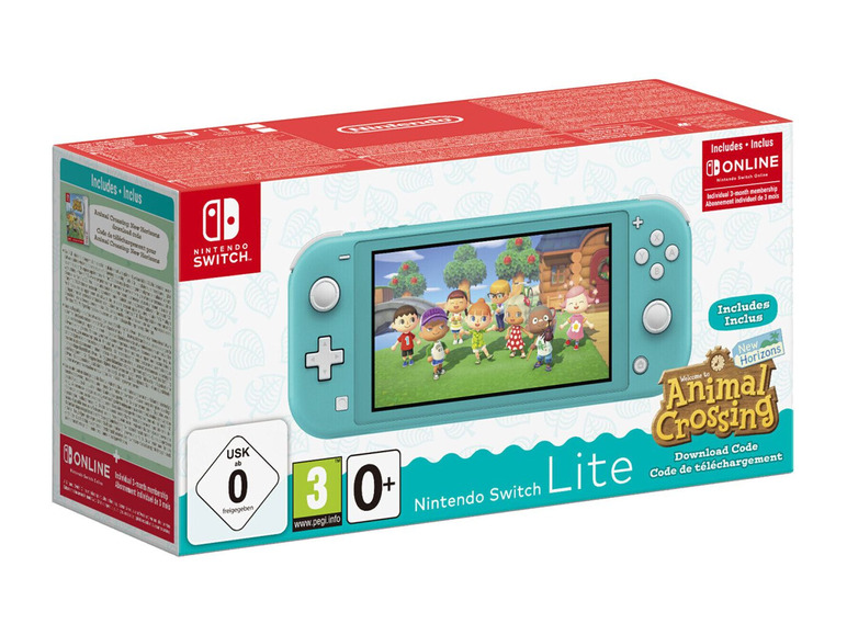 Gehe zu Vollbildansicht: Nintendo Nintendo Switch Lite Türkis & Animal Crossing: New Horizons-Edition - Bild 1