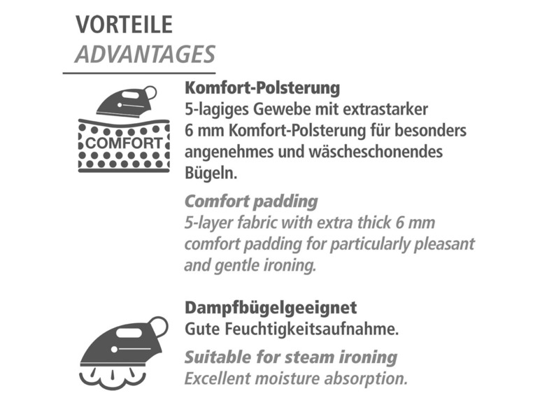 Gehe zu Vollbildansicht: Wenko Bügeldecke »Air Comfort« Blitzbügler, dampfbügelgeeignet - Bild 5