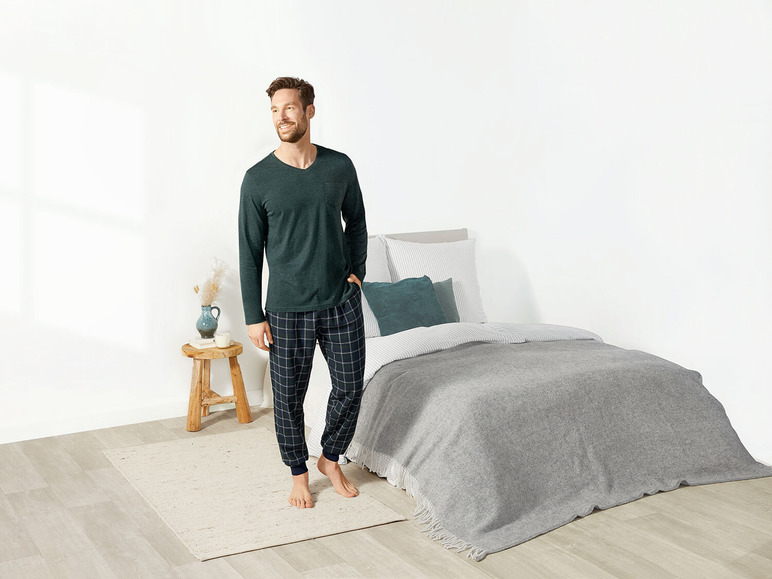Gehe zu Vollbildansicht: LIVERGY Herren Pyjama, mit Baumwolle - Bild 18