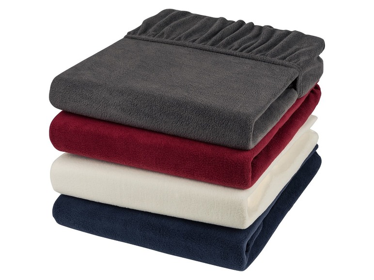 Gehe zu Vollbildansicht: MERADISO® Mikrofaser-Fleece-Spannbettlaken, 140-160 x 200 cm - Bild 1