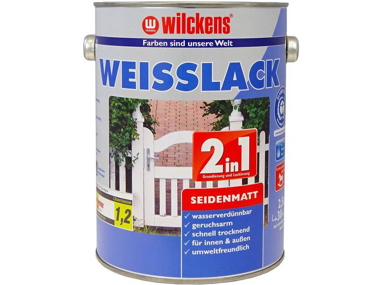 Gehe zu Vollbildansicht: Wilckens Weisslack 2in1, 2,5 Liter - Bild 1