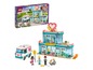 Lego Friends Krankenhaus mit Krankenwagen und Minifiguren.