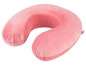 Ein rosa Nackenkissen zum Reisen.