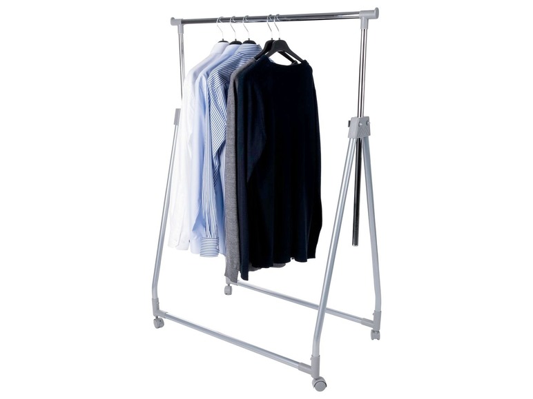 Gehe zu Vollbildansicht: LIVARNO LIVING® Kleiderstange, mit 4 Rollen, klappbar, höhenverstellbar, Metallkonstruktion - Bild 1